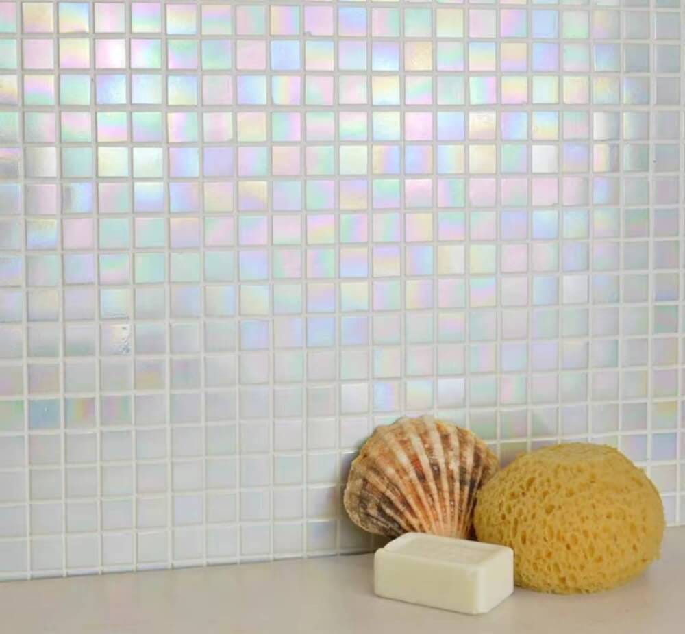 โมเสค TIMELESS TILES รุ่น POP HOLOGRAM 32.7 X 32.7 ซม. สีขาว PEARL WHITE ผิวเงา_3